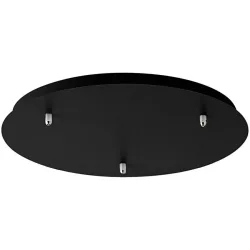 Giberti Luce Baldachin Rosone Schwarz Metall 50 cm - Baldachin