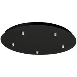 Giberti Luce Baldachin Rosone Schwarz Metall 50 cm - Baldachin