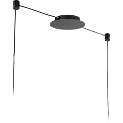 Giberti Luce Baldachin Rosone Schwarz Metall 18 cm - Baldachin
