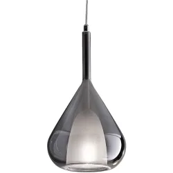 Giberti Luce Pendellampe Lorena L Grau Glas 15 cm 26.5 cm - Pendellampe
