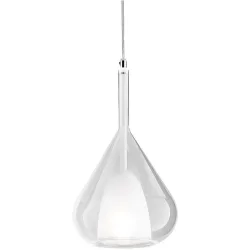 Giberti Luce Pendellampe Lorena L Weiss Glas 15 cm 26.5 cm - Pendellampe