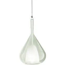 Giberti Luce Pendellampe Lorena L Grün Glas 15 cm 26.5 cm - Farbe: hellgrün - Pendellampe