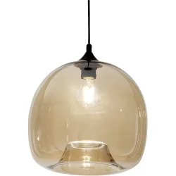 Giberti Luce Pendellampe Elisa XL Gelb Glas 27 cm 14 cm - Farbe: amber - Pendellampe