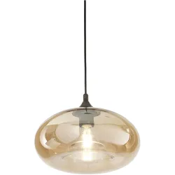 Giberti Luce Pendellampe Anna Gelb Glas 27 cm 14 cm - Farbe: amber - Pendellampe