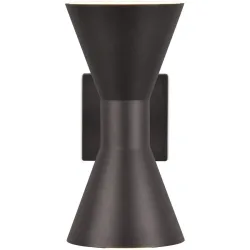 Wandlampe Ardas Schwarz Aluminium 10 cm 20 cm - Farbe: schwarz matt - Wandlampe