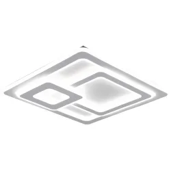 Deckenlampe Mita Weiss Metall 51.5 cm 7 cm - Farbe: Weiss matt - LED - Lichtfarbe: Extra warmweiss - Kaltes Tagesweiss - Deckenlampe- LED