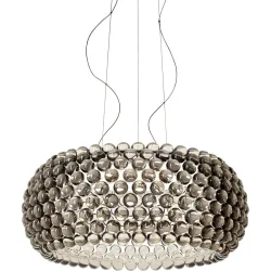 Foscarini Pendellampe Caboche Grau Kunststoff 70 cm 35 cm - LED - Lichtfarbe: Extra warmweiss - Pendellampe- LED Energiesparlampe