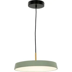 Pendellampe Ellis Grün Aluminium 40 cm 120 cm - Farbe: messing/grün - LED - Lichtfarbe: Extra warmweiss - Pendellampe- LED Energiesparlampe