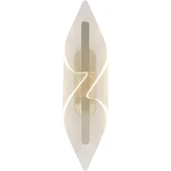 Wandlampe Leonia Grau Aluminium/Eisen/Glas 44 cm 13 cm - LED - Lichtfarbe: Warmweiss - Material: Aluminium/Eisen/Acryl - Wandlampe- LED