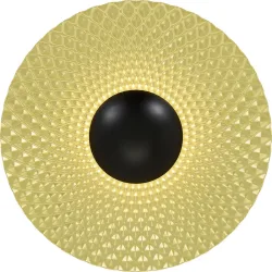 Wandlampe Jola Gold/Schwarz Metall 35 cm 6.8 cm - LED - Lichtfarbe: Helles Neutralweiss - Wandlampe- LED Energiesparlampe
