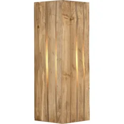 Wandlampe Linn Braun Metall 12 cm 40 cm - Farbe: natur - Wandlampe
