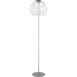 URBAN Stehlampe Lamoi Silber Eisen 40 cm 174 cm - LED - Lichtfarbe: Extra warmweiss - Stehlampe- LED Energiesparlampe