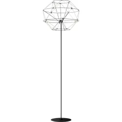 URBAN Stehlampe Euclide Schwarz Eisen 35 cm 170 cm - LED - Lichtfarbe: Extra warmweiss - Stehlampe- LED Energiesparlampe