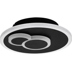 Eglo Deckenlampe Cadegal Schwarz Stahl 5 cm - LED - Lichtfarbe: Helles Neutralweiss - Deckenlampe- LED Energiesparlampe