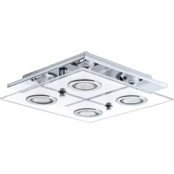 Eglo Deckenlampe Cabo Grau Edelstahl 29 cm 7 cm - Farbe: chrom - Deckenlampe