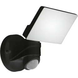Eglo Wandlampe aussen Pagino Schwarz Kunststoff 26 cm - LED - Lichtfarbe: Tageslichtweiss - Wandlampe aussen- LED Energiesparlampe