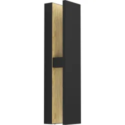 Eglo Wandlampe aussen Costorio Braun/Schwarz Aluminium 8 cm 8 cm - LED - Lichtfarbe: Warmweiss - Wandlampe aussen- LED Energiesparlampe