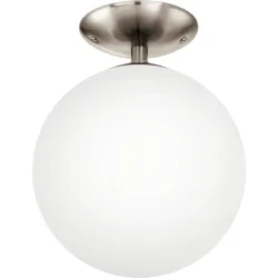 Eglo Deckenlampe Rondo Grau Stahl 31.5 cm - Farbe: Nickel matt - Deckenlampe