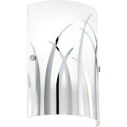 Eglo Wandlampe Rivato Weiss/Grau Stahl 25 cm - Farbe: weiss/chrom