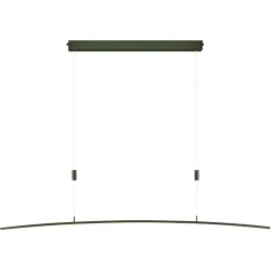 Designer-Pendellampe Bankamp Plain bronze dimmbar 131 cm - Farbe: bronze matt eloxiert - LED - Lichtfarbe: Extra warmweiss - Helles Neutralweiss -