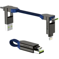 Rolling Square Ladekabel inCharge Blau - Farbe: saphirblau - Ladekabel