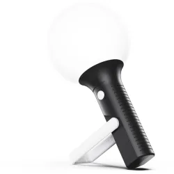 Lexon Tischlampe Bolla+ Weiss/Schwarz Kunststoff 11.5 cm 28.2 cm - LED - Lichtfarbe: Warmweiss - Kaltes Tagesweiss - Tischlampe- LED Energiesparlampe