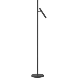 Stehlampe Streak Schwarz Metall 25 cm 134 cm Drehbar/Neigbar - LED - Lichtfarbe: Extra warmweiss - Stehlampe- LED Energiesparlampe
