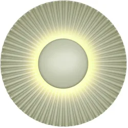 Wandlampe Shelly Beige Metall 16 cm - Farbe: sand - LED - Lichtfarbe: Extra warmweiss - Wandlampe- LED Energiesparlampe