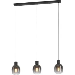 Pendellampe Gordon Schwarz Glas/Metall 145 cm 110 cm - Material: Metall/Glas - Pendellampe