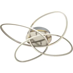 Deckenlampe Cazorla Aluminium/Kunststoff nickel matt 27W LED - LED - Lichtfarbe: Extra warmweiss - Material: Metall/Aluminium/Kunststoff -