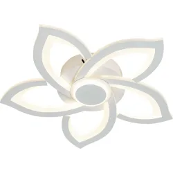 Deckenlampe Cassino Metall/Acryl weiss - LED - Lichtfarbe: Extra warmweiss - Deckenlampe- LED Energiesparlampe