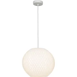 Pendellampe Campillo Weiss Kunststoff/Metall 30 cm 120 cm - Material: Metall/Kunststoff - Pendellampe