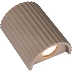 Wandlampe Enya Braun Gips 14 cm 18 cm - LED - Wandlampe- LED Energiesparlampe