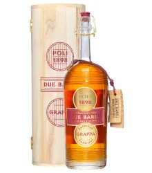 Poli Grappa Prosecco Due Barili / 40 % Vol. / 0,7 Liter-Flasche in Holzschatulle