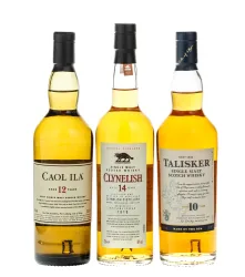 Classic Malts: Whisky Collection Coastal Pack (Caol Ila, Clynelish, Talisker) / 43 & 45,8 & 46 % Vol. / 3 x 0,2 L in brauner Geschenk-Box