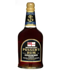 Pusser's British Navy Rum Gunpowder Proof Black Label / 54,5 % Vol. / 0,7 Liter-Flasche
