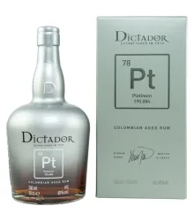 Dictador PT Platinum Colombian Aged Rum / 40 % vol / 0,7 Liter-Flasche in Geschenkbox