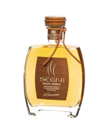 Mazzetti d’Altavilla Segni Grappa Riserva / 43 % Vol. / 0,7 Liter-Flasche in Holzkiste