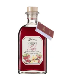 Prinz Heiße Liebe Likör Himbeer & Vanille Sommerlikör / 16 % vol / 0,5 Liter-Flasche