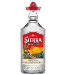 Sierra Tequila Blanco / 35 % vol / 1,0 Liter-Flasche mit rotem Hut