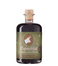 Prinz: Gamsblut Waldbeeren-Likör Winter Edition / 23 % Vol. / 0,5 Liter-Flasche