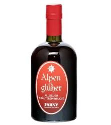 Farny Alpenglüher - Kräuterschnaps aus dem Allgäu / 32 % Vol. / 0,5 Liter-Flasche in Geschenkdose