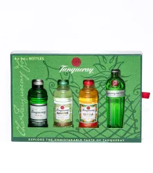 Tanqueray Exploration Pack Gin-Probierset / 41,3 - 47,3 % Vol. / 4 x 0,05 Liter-Flasche (PET+Glas) in Geschenkbox