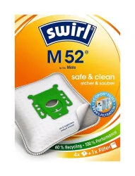 Swirl Staubfilterbeutel M52 Weiß 4 Stück