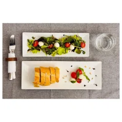 MÄSER Platzteller-Set Trendy Line Weiss Porzellan - Farbe: elfenbein - Platzteller-Set
