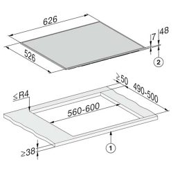 Miele KM7063FR Kombinations-Induktionskochfeld – Induktionskochfeld herdgesteuert