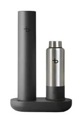 Bottleplus Spark Set Pro Trinkflasche – Wassersprudler – silber