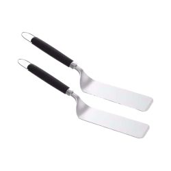 Weber Plancha-Wender-Set 2 Stück Plancha-Wender – Weber Grillzange/Grillbesteck – edelstahl / schwarz