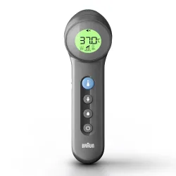 Braun No touch + touch schwarz Fieberthermometer Berührungsloses messen
