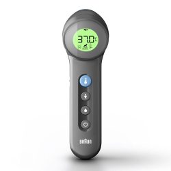 Braun No touch + touch schwarz Fieberthermometer Berührungsloses messen